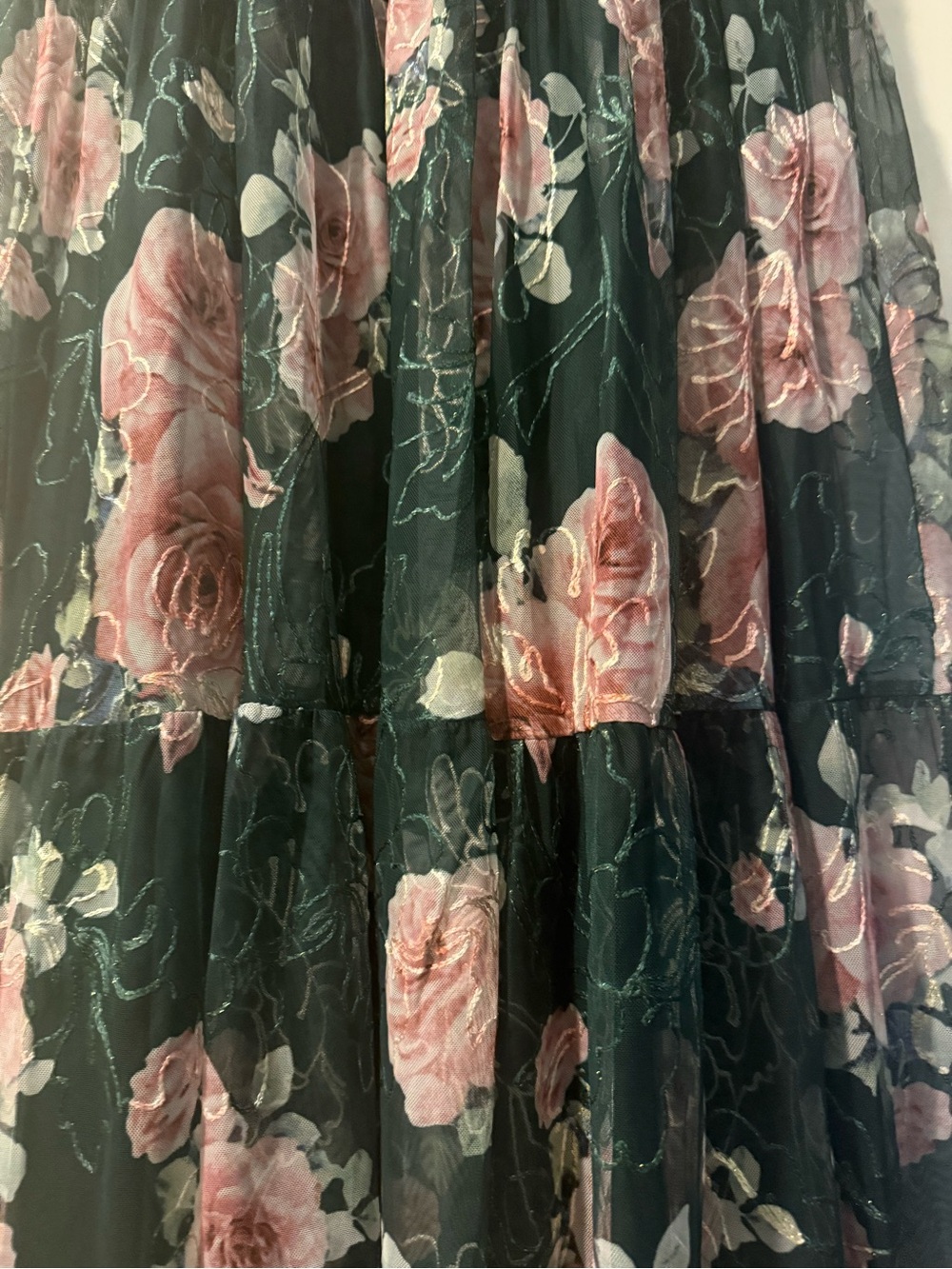 Baltic Born Annabeth Midi Dress – Dark Green + Pink Floral – Size Large NWT - Picture 11 of 11